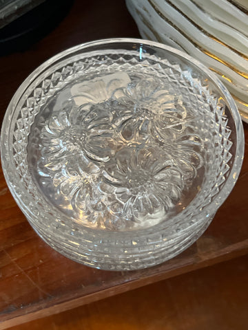 Vintage Daisy Cristal d'Arques Breteuil 24% Lead Crystal Round Coasters