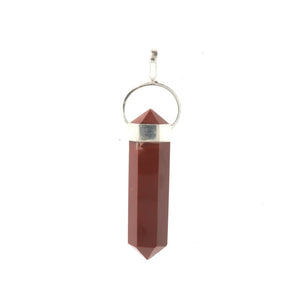 Red Jasper Double Terminated - 925 Sterling Silver Pendants