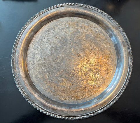 Vintage W. M  Rogers Silver Plated Tray