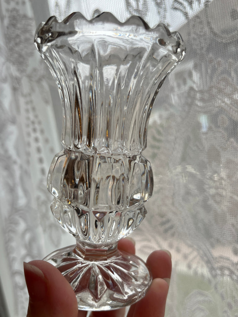 Vintage Czech Etoile Crystal Wine Glass by Bohemia Crystal Crystalex