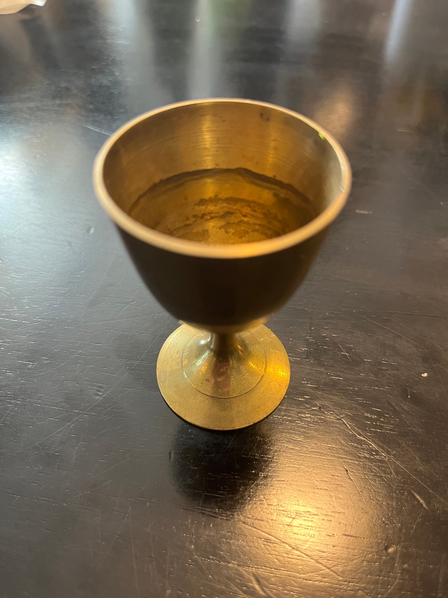 Vintage Brass Chalice 3"