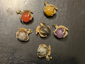 Dragon Claw Pendents - Agate