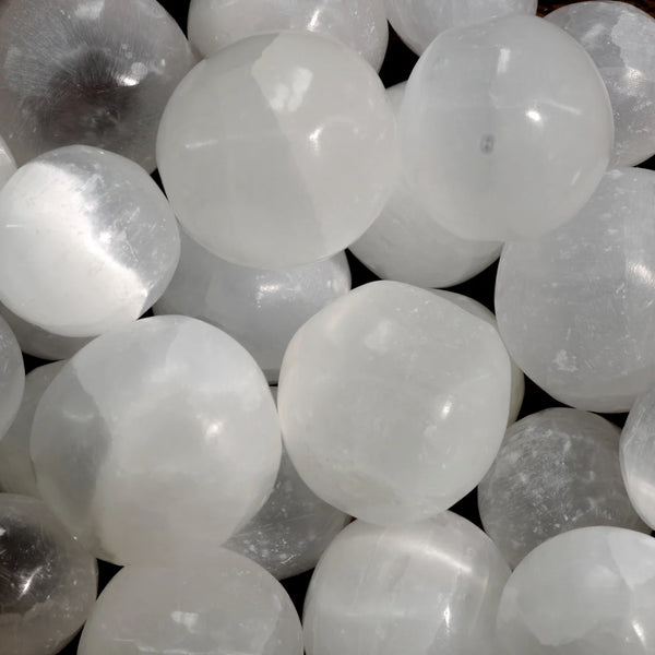 Selenite Tumbled Round Stones