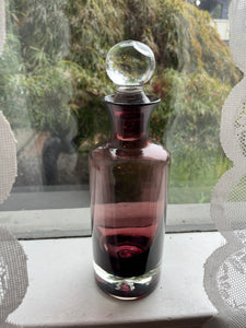 Vintage Purple Glass Decanter