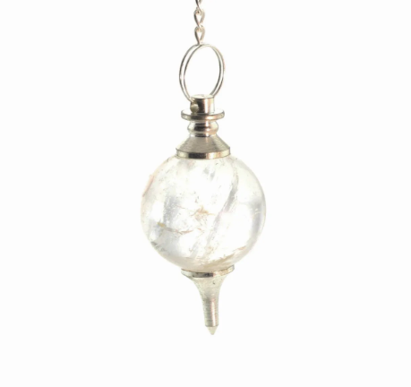 Ball & Point Clear Quartz Pendulum