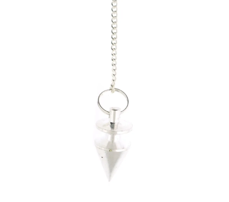 Metal Pendulum - Silver Cone & Top