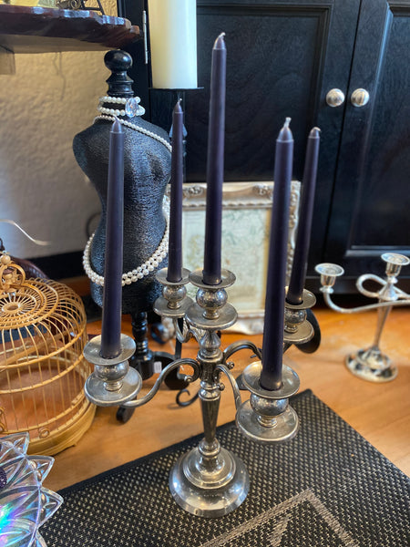 Vintage Grande Candelabra Silver Plated 5 Holder