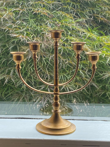 Vintage 5 Arm Brass MCM Candelabra