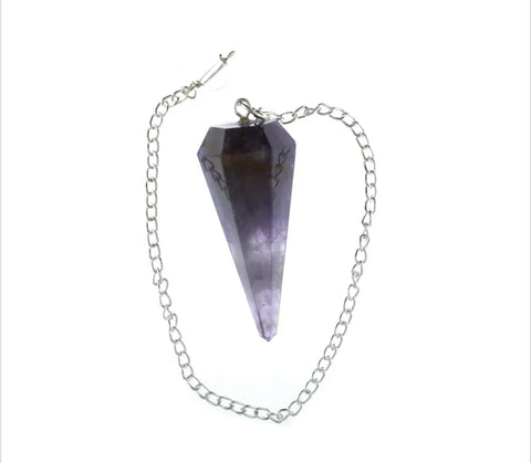 Amethyst Pendulum 6 Facet