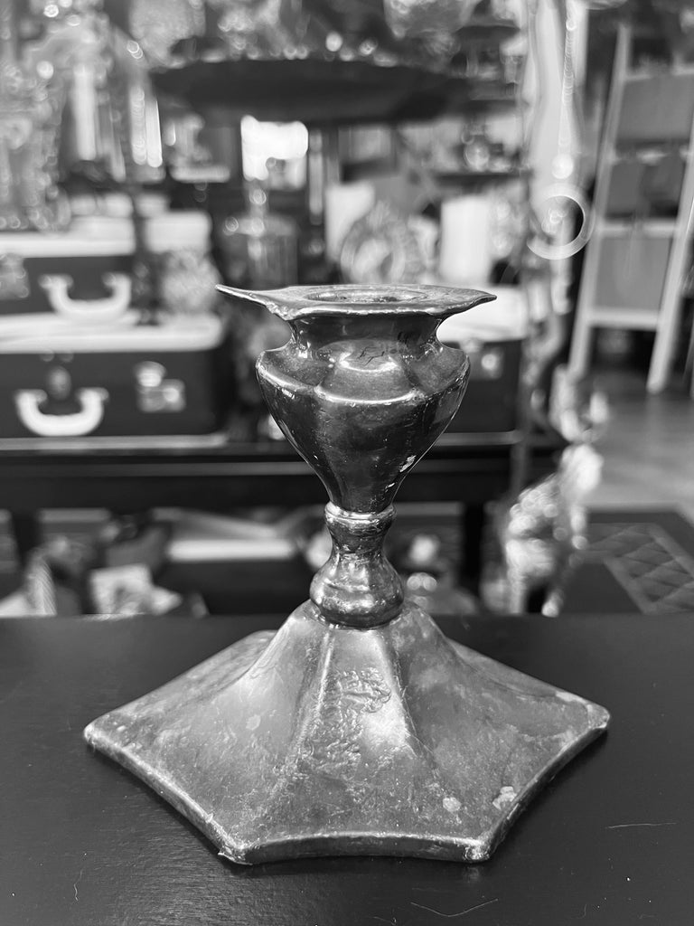 Antique Silver Plated Church Candlestick for sale at Pamono