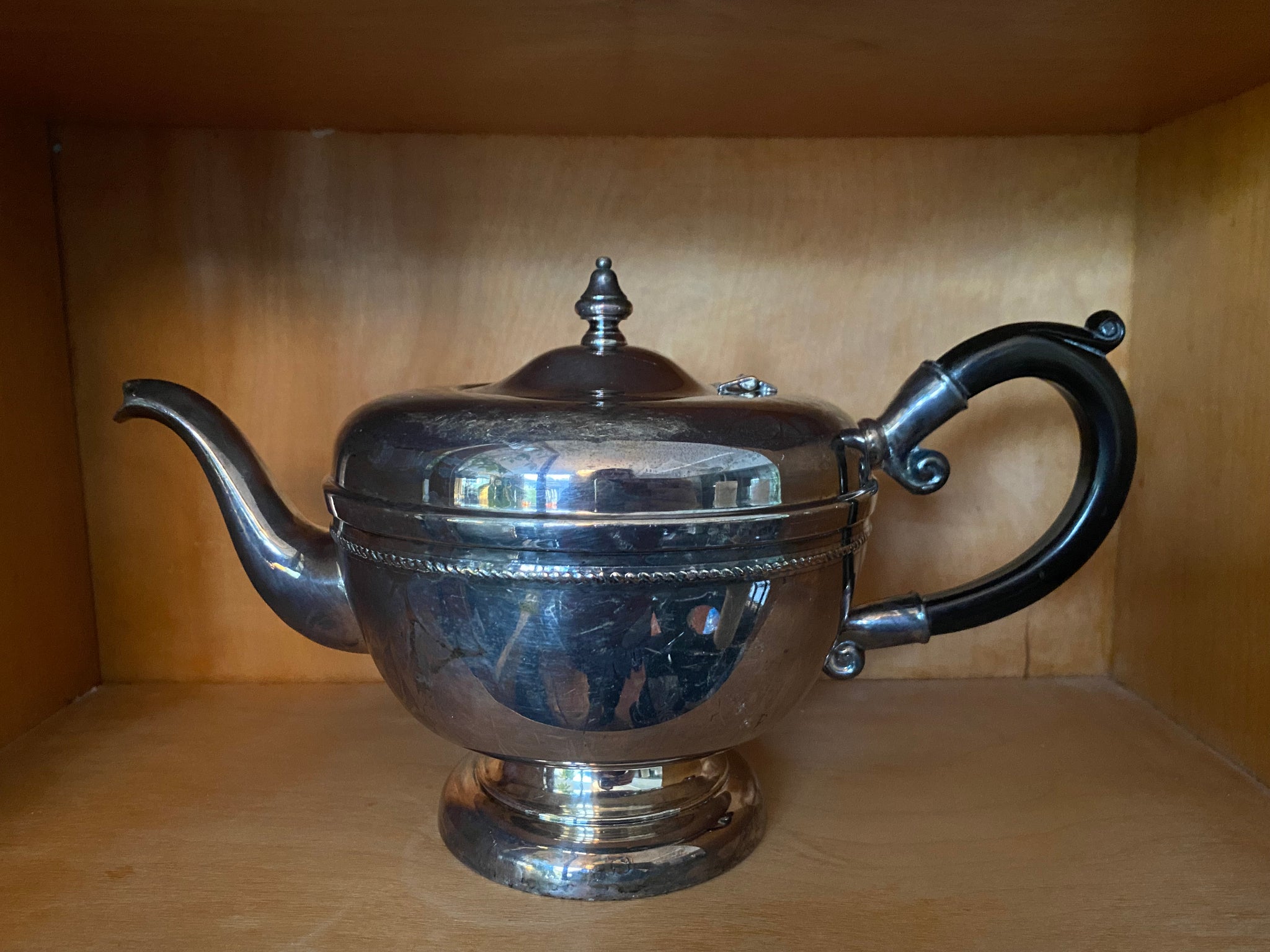 Vintage Viking Silver Plate EP Copper Teapot W/ Sugar & Creamer
